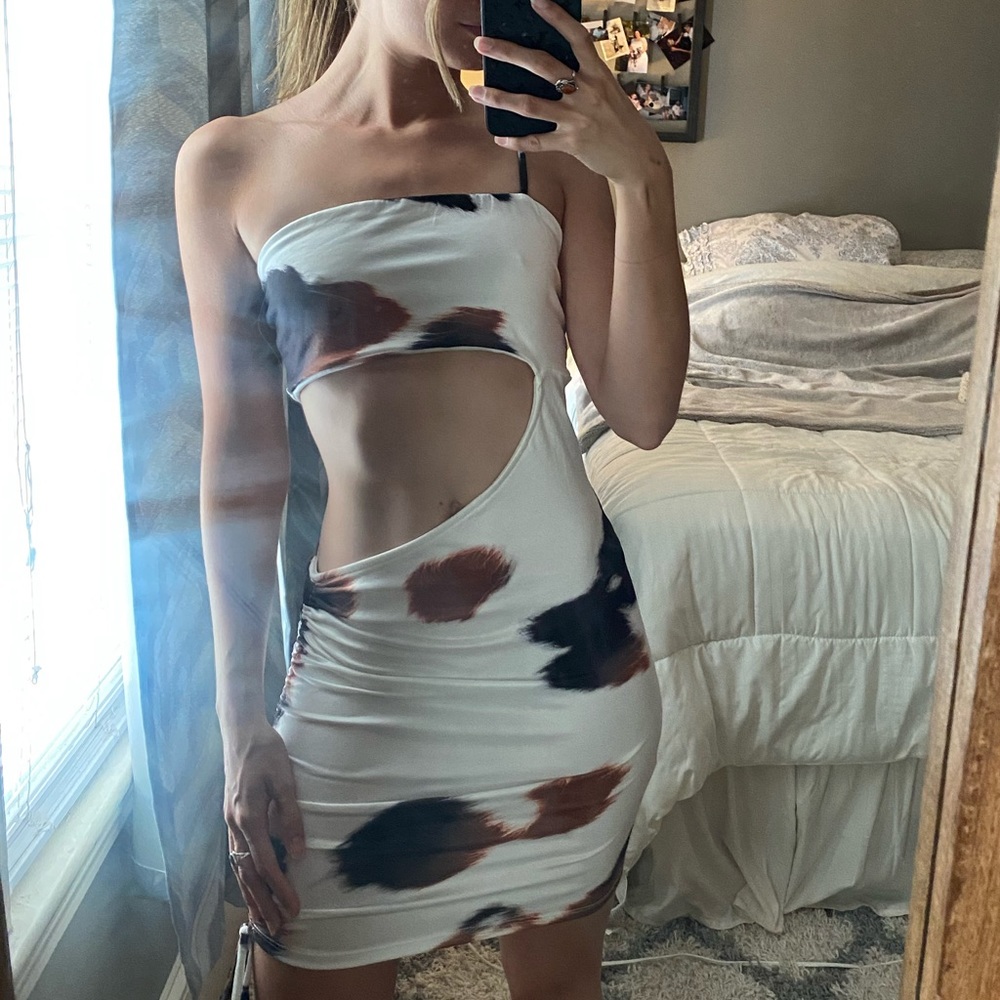 Funky Cow Print Dress